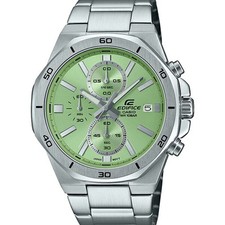 Unused CASIO EDIFICE EFV-640DJ-3AJF Green Chronograph Men's Watch in Box