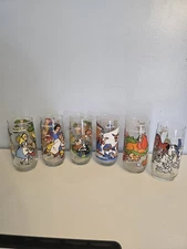 MINT SET OF 6 VINTAGE PEPSI WONDERFUL WORLD OF DISNEY COLLECTOR SERIES GLASSES