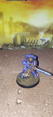 Ultra Marines Company Champion, professionell bemalt und verkaufsbereit