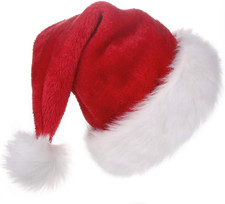 Santa Hat for Adults Big Santa Hat Comfort Double Liner Plush Red Velvet