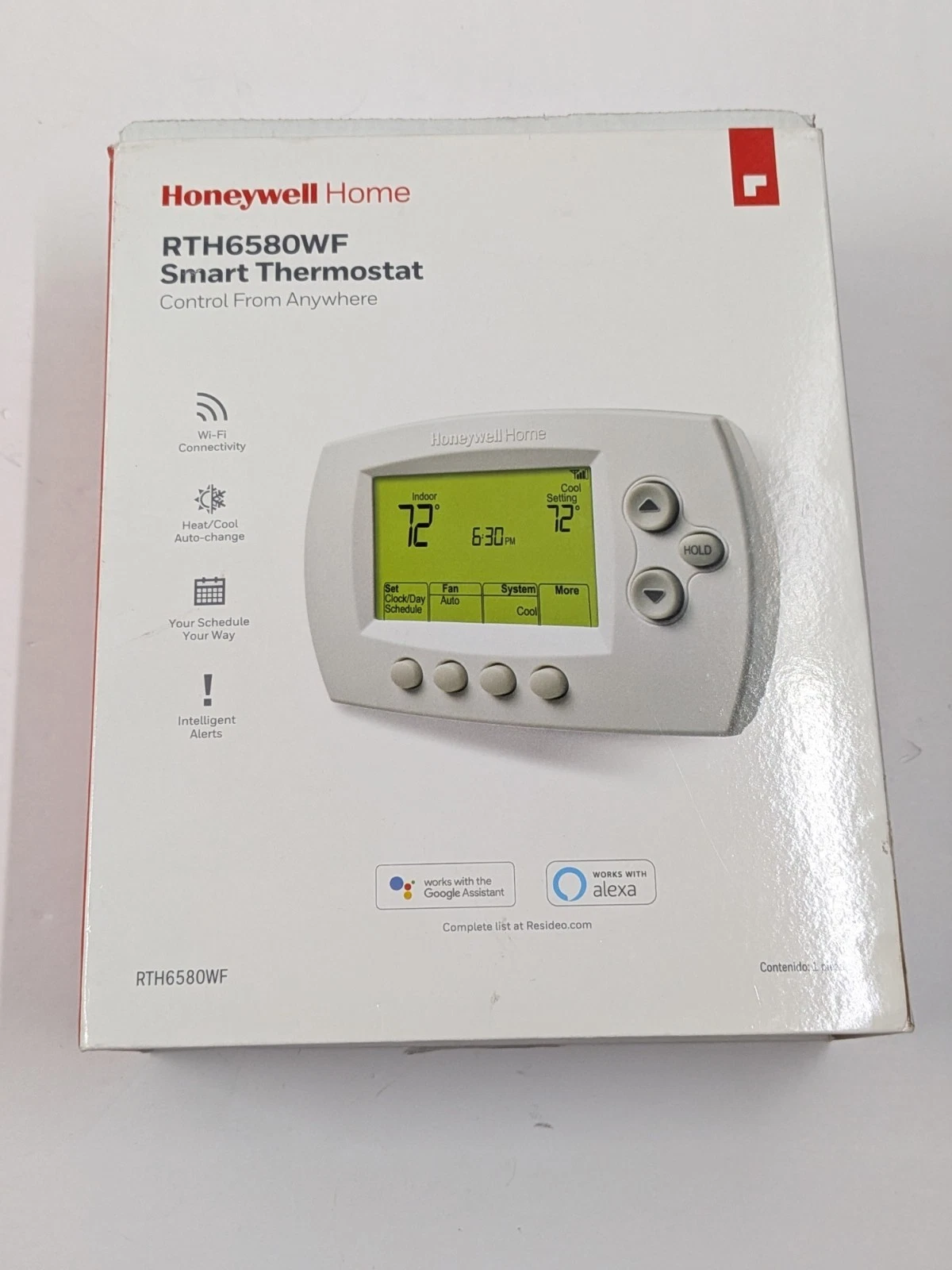 Wi-Fi Programmable Thermostat White Honeywell Home RTH6580WF1001
