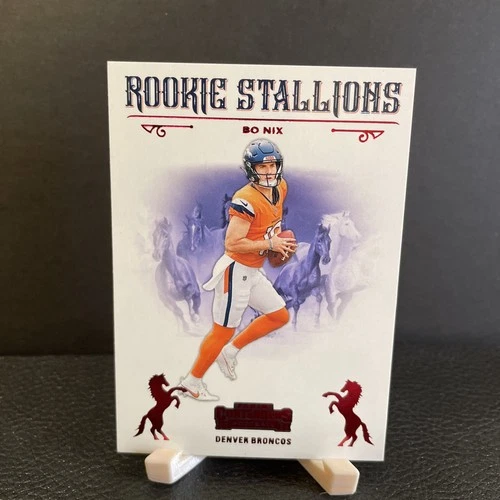 2024 Panini Contenders - Rookie Stallions Bo Nix #2 Red (RC)