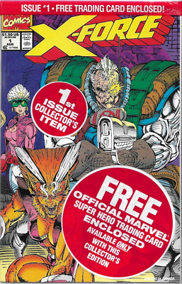 X-FORCE #1 (VOL 1)  MARVEL COMICS 1991  VF/NM  SEALED w/SHATTERSTAR TRADING CARD