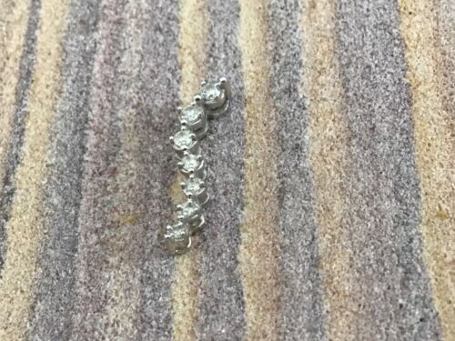 10K White Gold And Diamond Slide Pendant - Picture 2 of 17