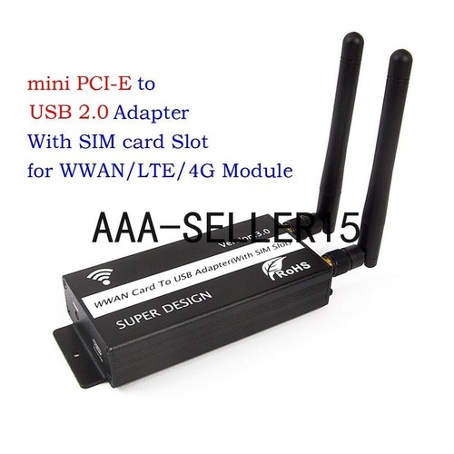 Mini PCI-E PCI-Express to USB Adapter with SIM Card Slot for WWAN/LTE/4G Module