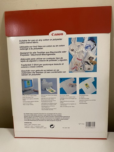 Canon TR-201 A3 T-Shirt Transfers, 5 Sheets,New . - Picture 5 of 6