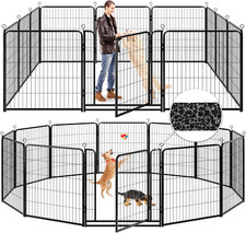 Extra Wide 12-Panel Dog Playpen - Portable Heavy Duty Fence for Outdoor Use