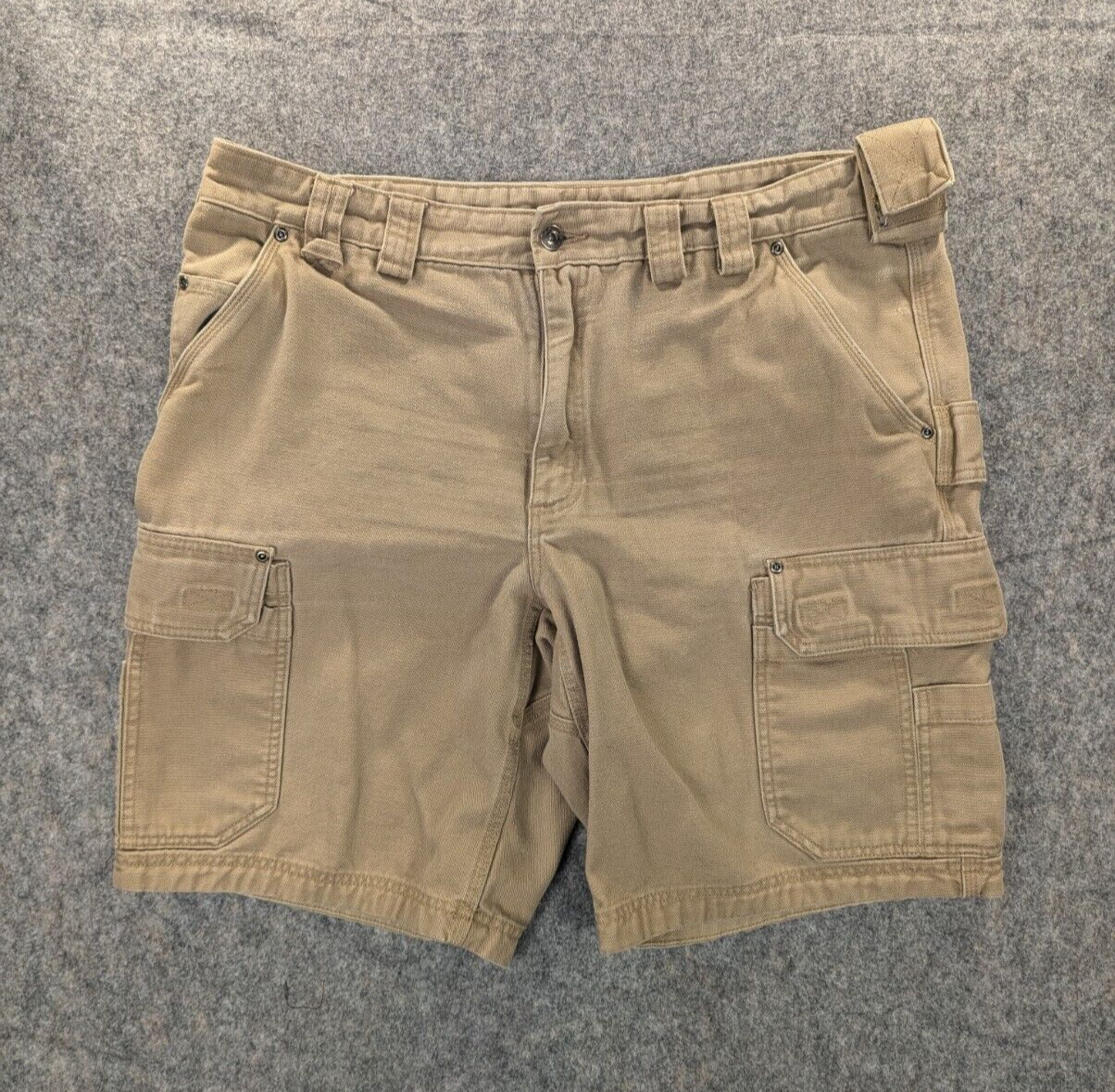 Duluth Trading Co. Cargo Shorts 40 Men's Beige Heavy Utility Workwear Durable