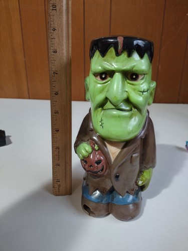 Vintage Dynagood 9" Halloween Blow Mold Yard Pathway Light 2001 Frankenstein - Picture 7 of 9