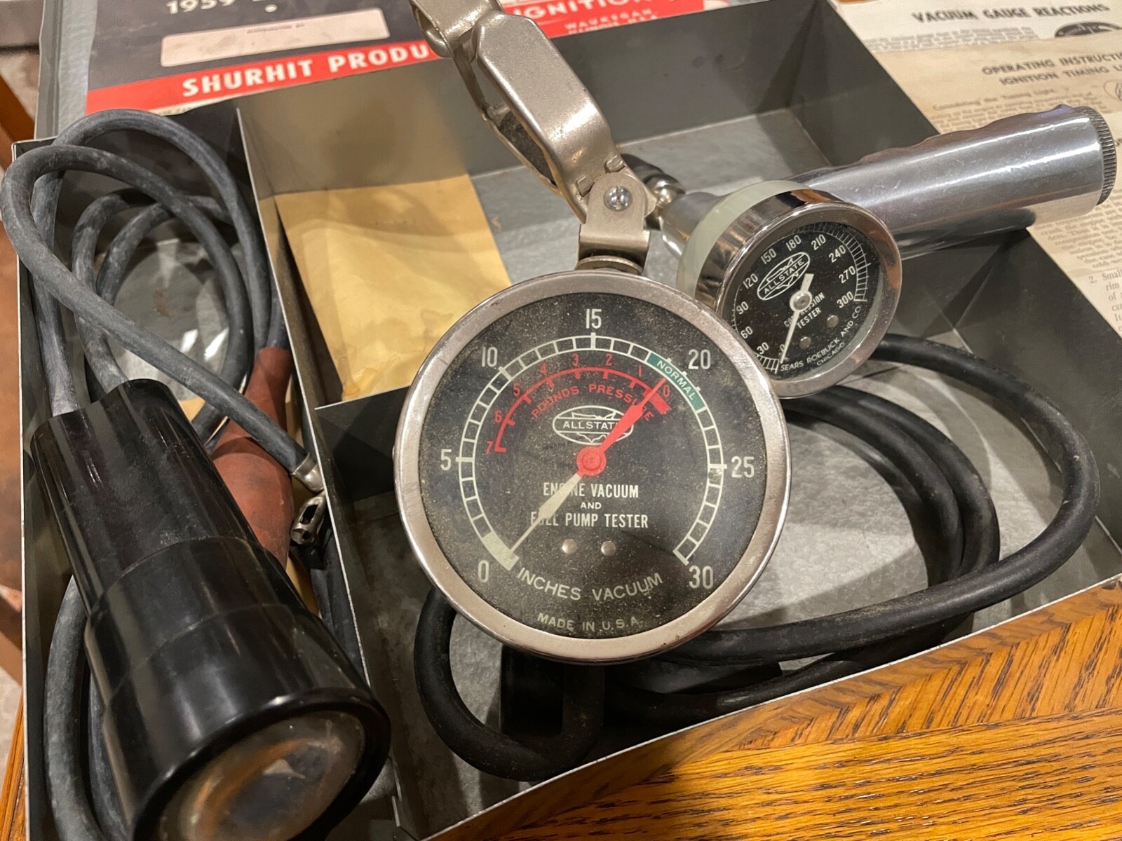 Allstate Testing Equipment Vintage TuneUp Kit /Instructions Sears