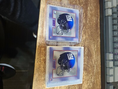 Set of 4 New York Giants Officially Licensed NFL Coaster 5D Football NEW