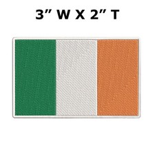 IRELAND FLAG embroidered iron-on PATCH IRISH EMBLEM REPUBLIC EIRE applique NEW