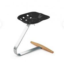 ZANOTTA SGABELLO MEZZADRO DESIGN CASTIGLIONI 1957 COLORE NERO NUOVO