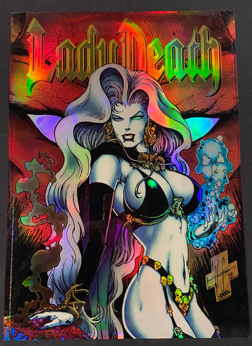 値下げ❗️ディシースト#1-6 マッティーナ表紙　アメコミリーフ LADY DEATH CHROMIUM POSTER 1994 STEVEN HUGHES CHAOS COMICS VF/NM