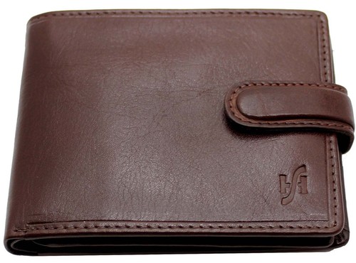 STARHIDE Real Leather Mens RFID Wallet Credit Card Holder Coin Pouch 1212 Brown - Picture 2 of 7