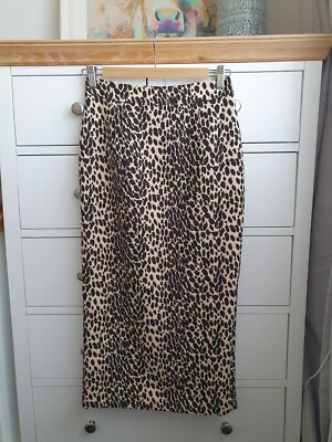 Mint Velvet Leopard Pencil Skirt Size RRP £85 UK