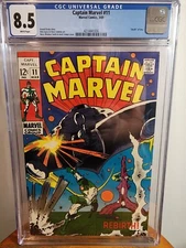 Marvel Comics Group Captain Marvel #11 CGC 8.5 1969 "Death of Una" Slab