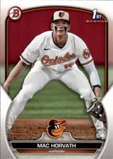2023 Bowman Draft Mac Horvath #BD-90 Baltimore Orioles
