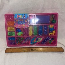 NIP vintage LISA FRANK Bead Mania hot pink 1990s Braiding  Lacing CRAFT Kit