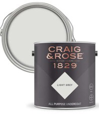 Craig & Rose 1829 All Purpose Undercoat Paint Walls&Wood - Light Grey - 2.5L