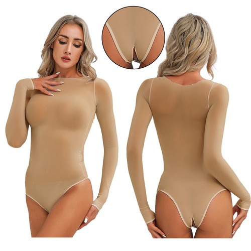 Mujeres Transparente Mangas Largas Body Regular/Sin entrepierna Mono Ropa de noche - Imagen 116 de 154