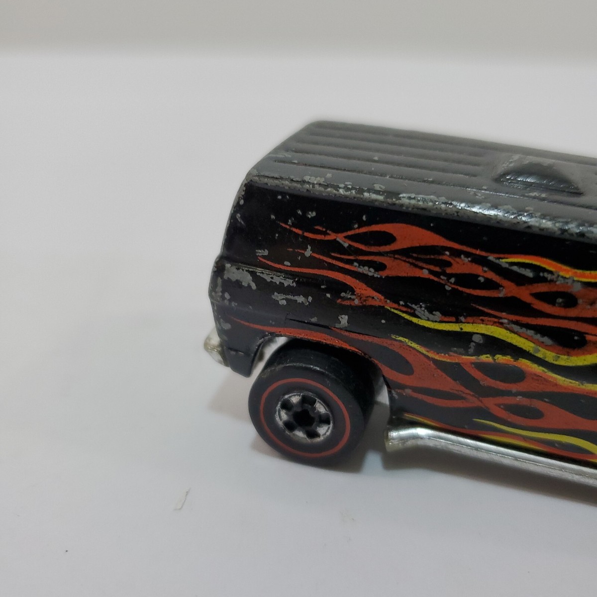 Hot Wheels Super Van 1974 Redline Black With Flames Mattel No side
