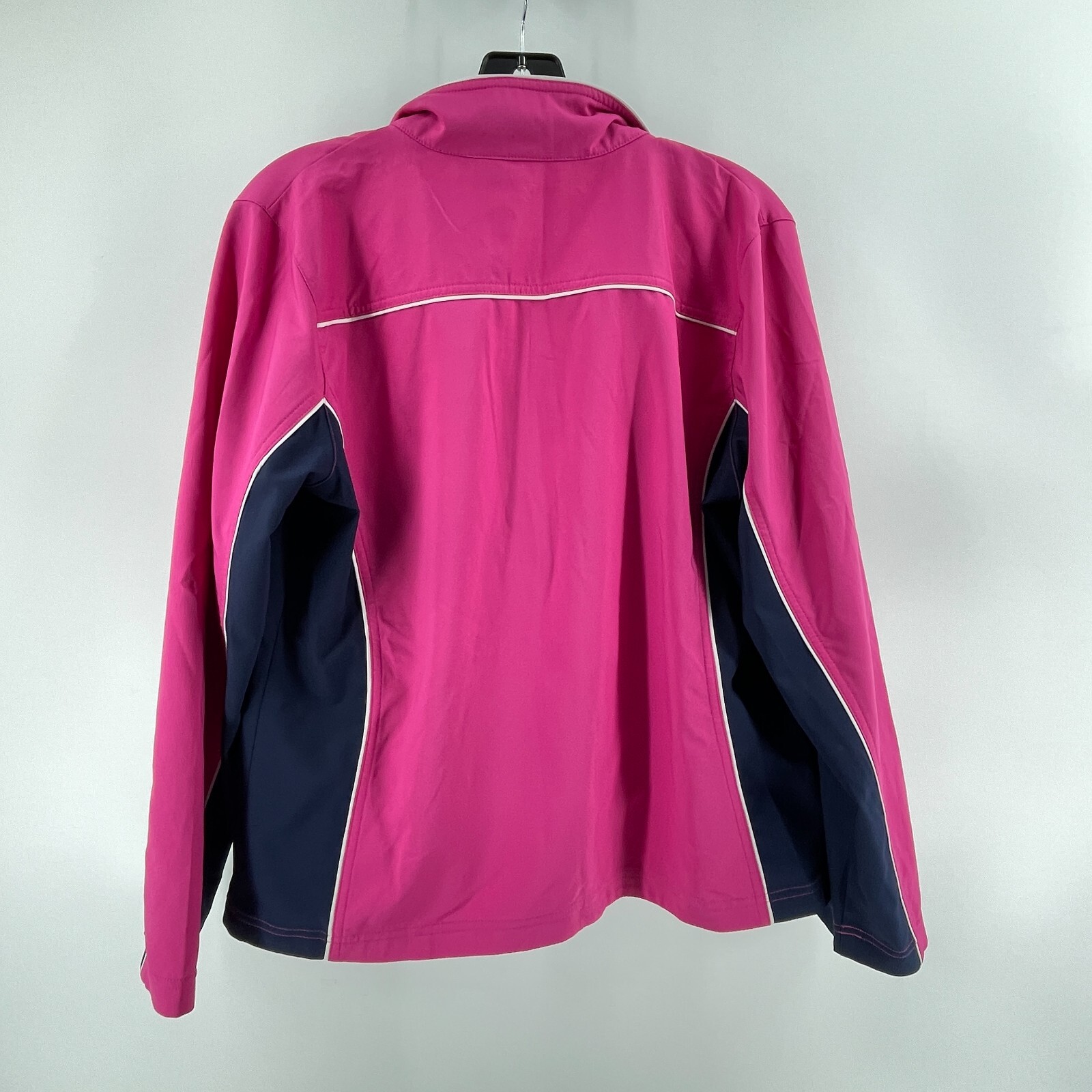 Women's SJB Active Wear Long Sleeve Full Zip Jacket Pink Blue Size