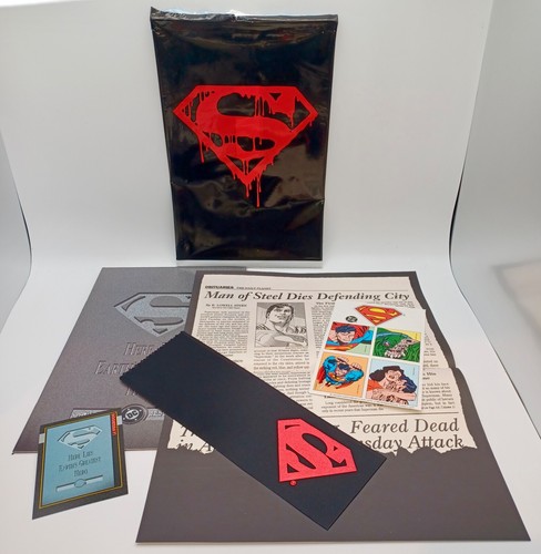 Superman # 75 Memorial Ed Opened Poly Incls All 5 Inserts DC 1992 RAW Approx 9.4 - Picture 3 of 5