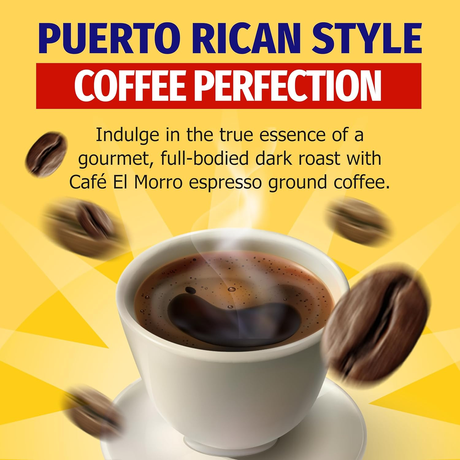 Premium Ground Coffee, Café El Morro, (6 Oz), Pack of 24, Gourmet Dark Roast Esp