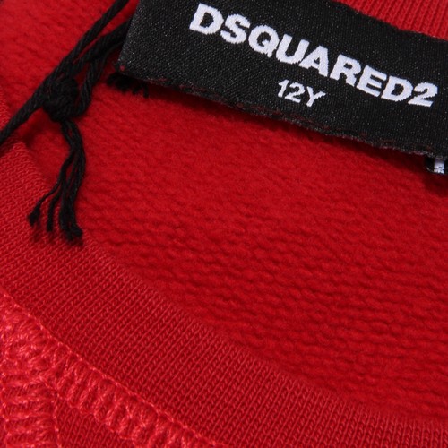 2322AB felpa bimbo BOY DSQUARED2 red cotton sweatshirt - Picture 4 of 4