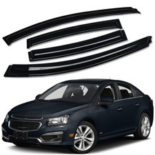 Fits 2011-2015 Chevrolet Cruze Tape-on Smoke Sun Rain Guard Window Vent Visor Fits 2011-2015 Chevrolet Cruze Tape-on Smoke Sun Rain Guard Window Vent Visor