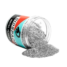 4oz Chrome 0.008 Silver Micro Metal Flake - Solvent Resistant Glitter