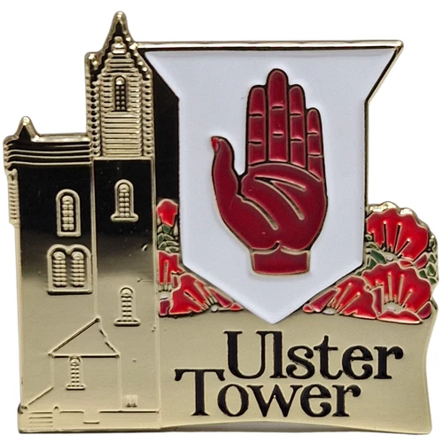 ULSTER TOWER ENAMEL PIN BADGE UK WW1