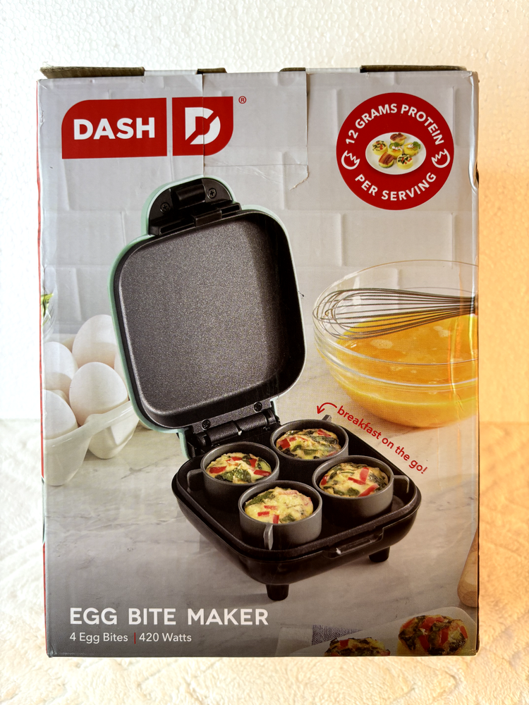 Dash Egg Bite Maker Countertop Egg Cooker, Teal - NEW in Box