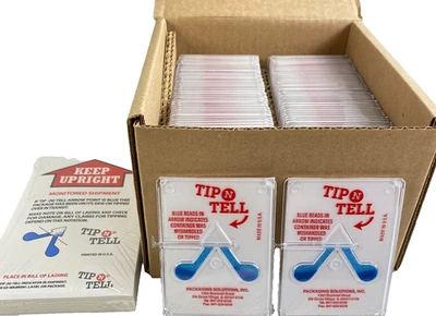 Tip N Tell Shipping Damage Indicators Clear Tilt Watch Labels High Value box 100 - Image 1 of 4