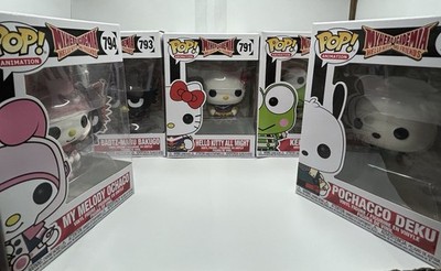 Funko Pop My Hero Academia x Hello Kitty & Friends Lot of 5 Sanrio Anime Figures
