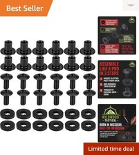 Black Chicago Screws, 3/8 Inch for DIY Kydex and Leather Gun Holsters/Clips a...