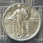 1929 Standing Liberty quarter, ICG AU-55