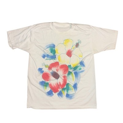 Vintage 1980s Antigua W.I. Floral Cotton Shirt
