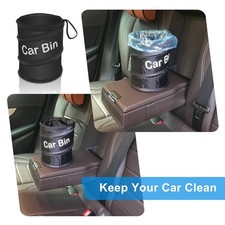 1pc Convenient Car Trash Can Waterproof Hanging On Backseat Garbage Storage Bag*