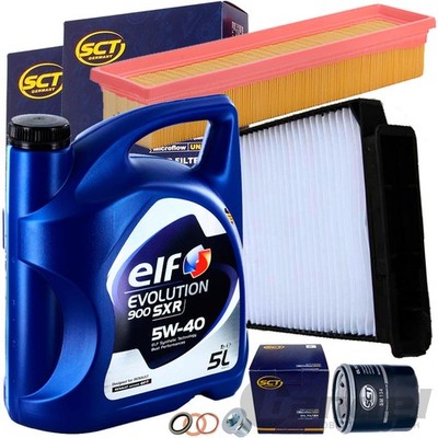 INSPEKTIONSKIT+ELF 5W40 ÖL passend für DACIA LOGAN SANDERO RENAULT CLIO III 1.2
