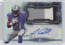 2015 Topps Platinum Rookies 37/40 Ameer Abdullah #PRAP-AA Patch Auto 3n1