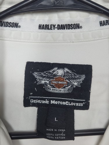 Harley-Davidson Mens L White Blowout Sleeveless Shirt Vest Flames Double Sided - Picture 3 of 11