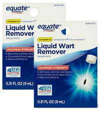 Equate Maximum Strength Liquid Wart Remover, 0.31 fl oz 2 Pack 