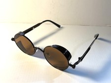 Round Retro Polarized Sunglasses Men Women Vintage Gothic Steampunk Glasses.