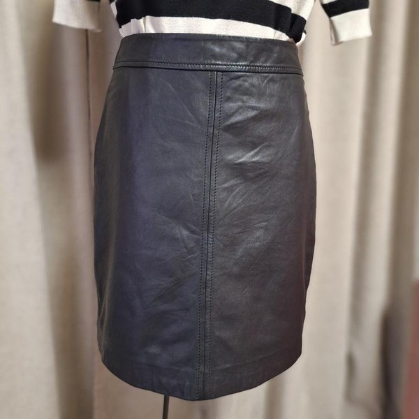 Women Marc O'Polo Skirt Black Leather XS