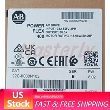 Allen-Bradley 22C-D030N103 PowerFlex 400 15KW 20HP AC Drive US Free Tax