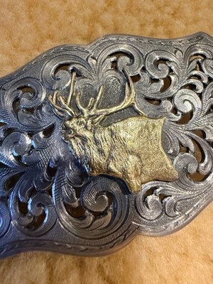 NOS Clint Orms Engraver ELK (GOLD) w/ Silver buckle engraved | eBay