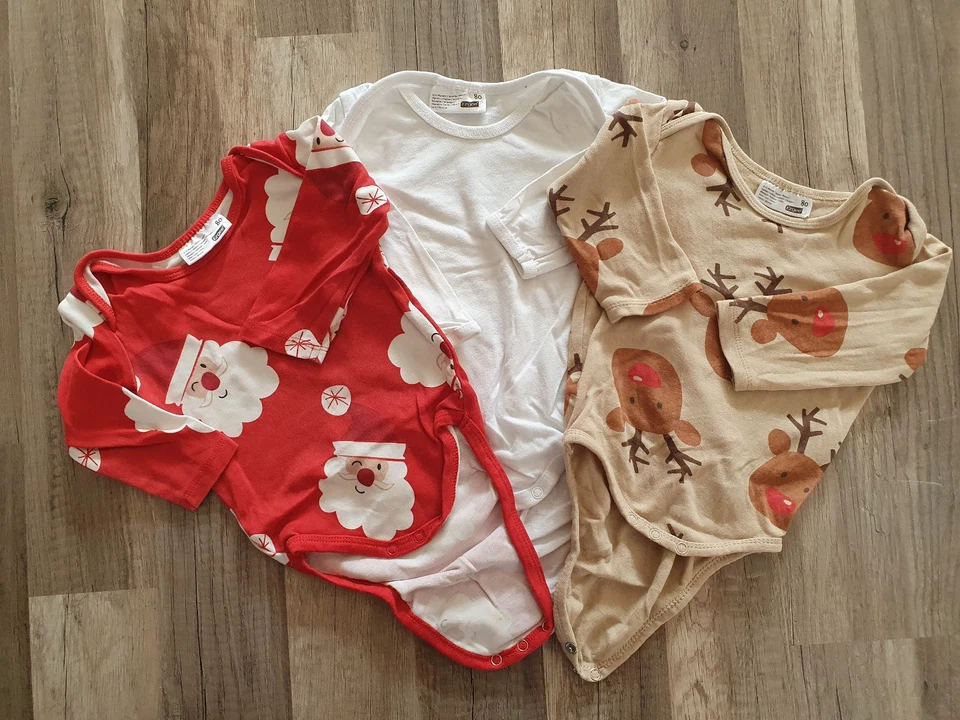 Ergee Langarm-Body, Größe 80, Weihnachts-Stil, gebraucht - Bild 1 von 2