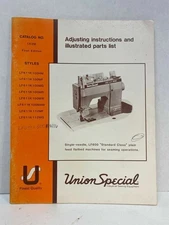 UNION SPECIAL CATALOG NO. 143M FIRST EDITION (SINGLE NEEDLE LF600)